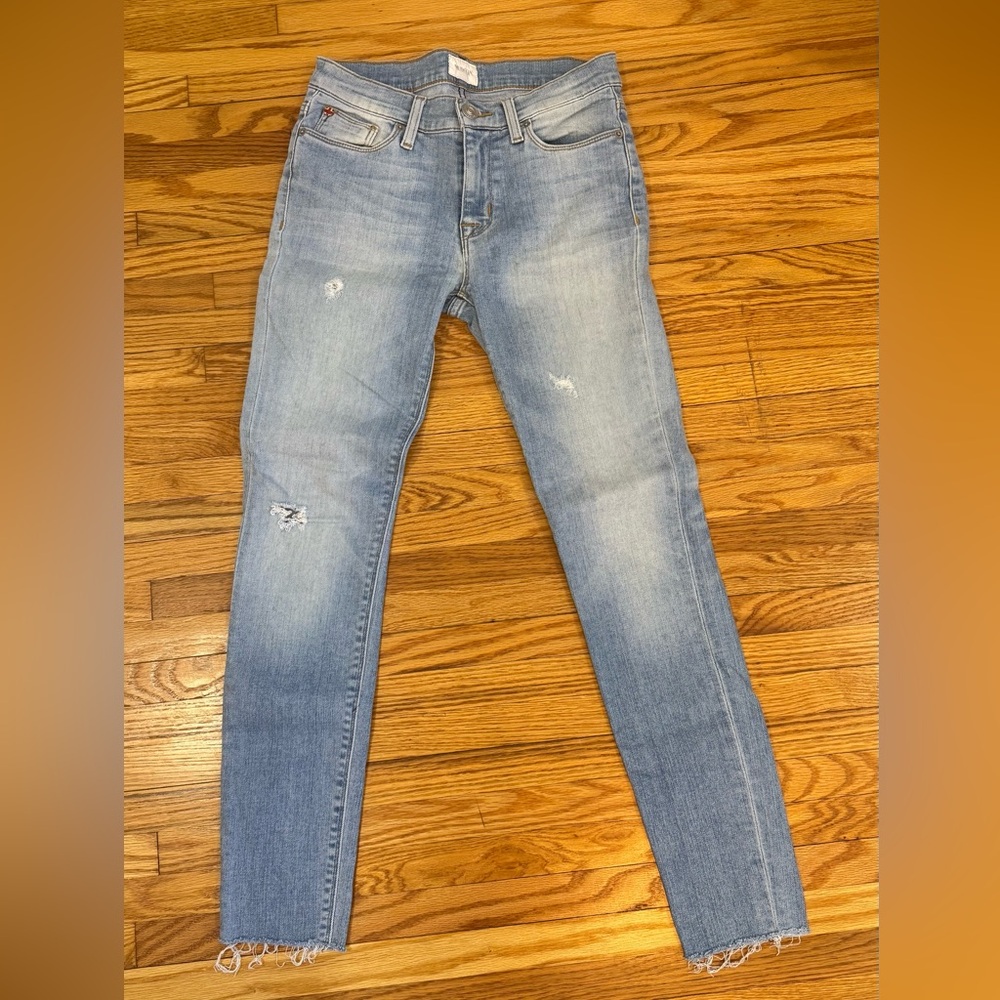 Hudson Light Blue Distressed Skinny Jeans